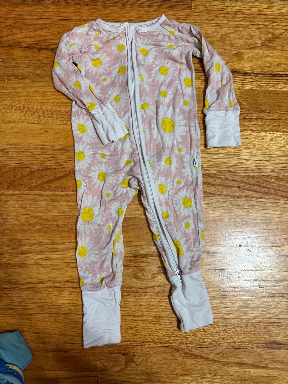 Little Sleepies Pink Daisy Zip Footed One-Piece